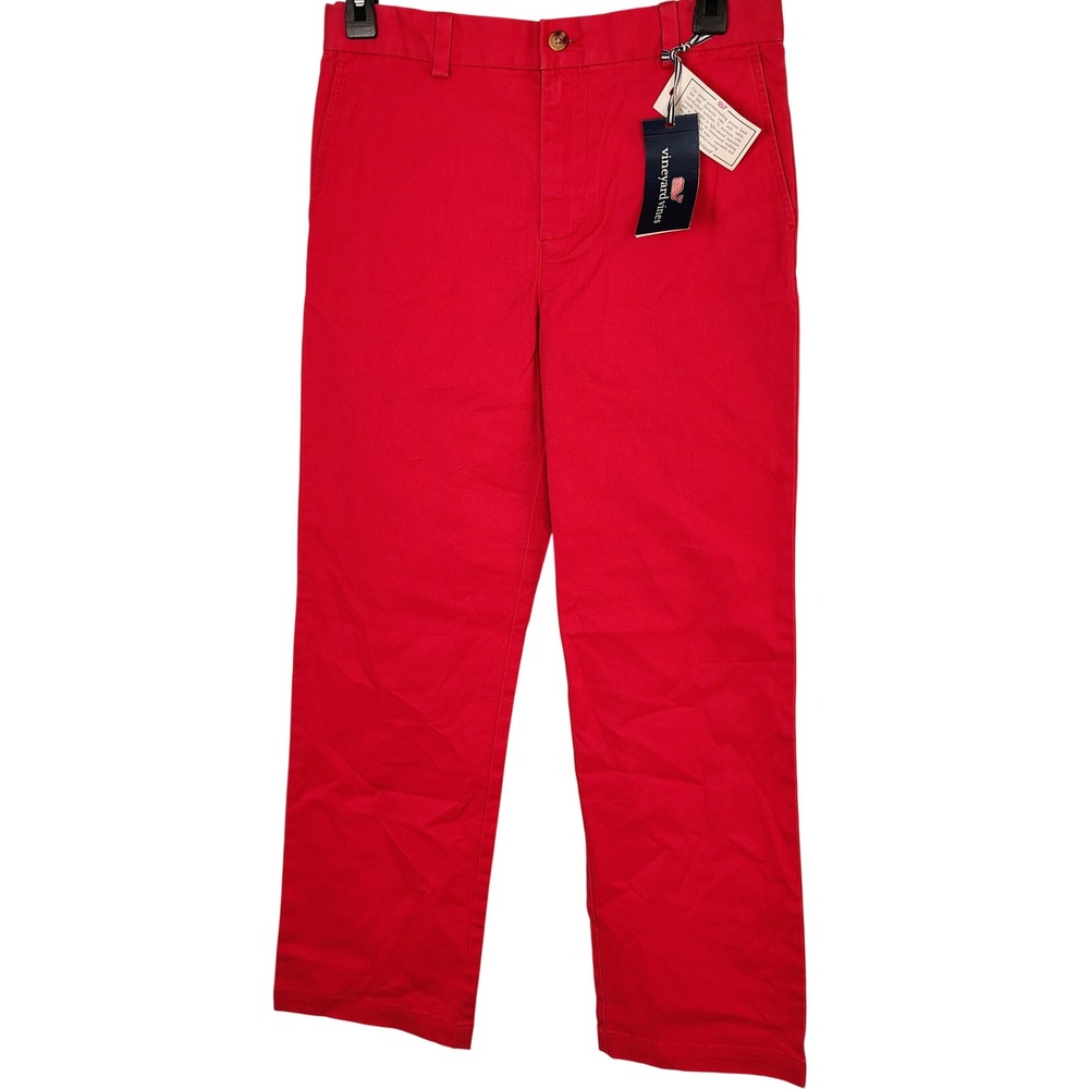 Vineyard Vines Boys‎ Red Breaker Pant Chinos Size 16 NWT Crab Shell costal